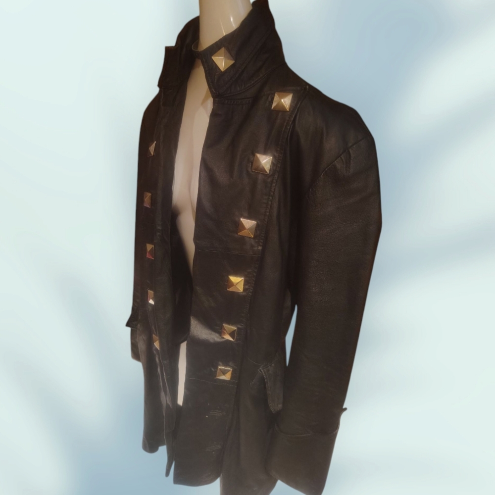 Studded Black Leather Jacket